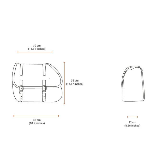 Country レザーサドルバッグ 29L (ブラック)15