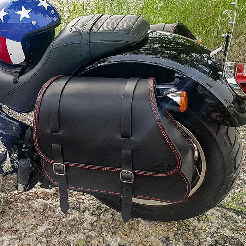 ミドル GYPSY レザーサドルバッグ 23L (ブラック)