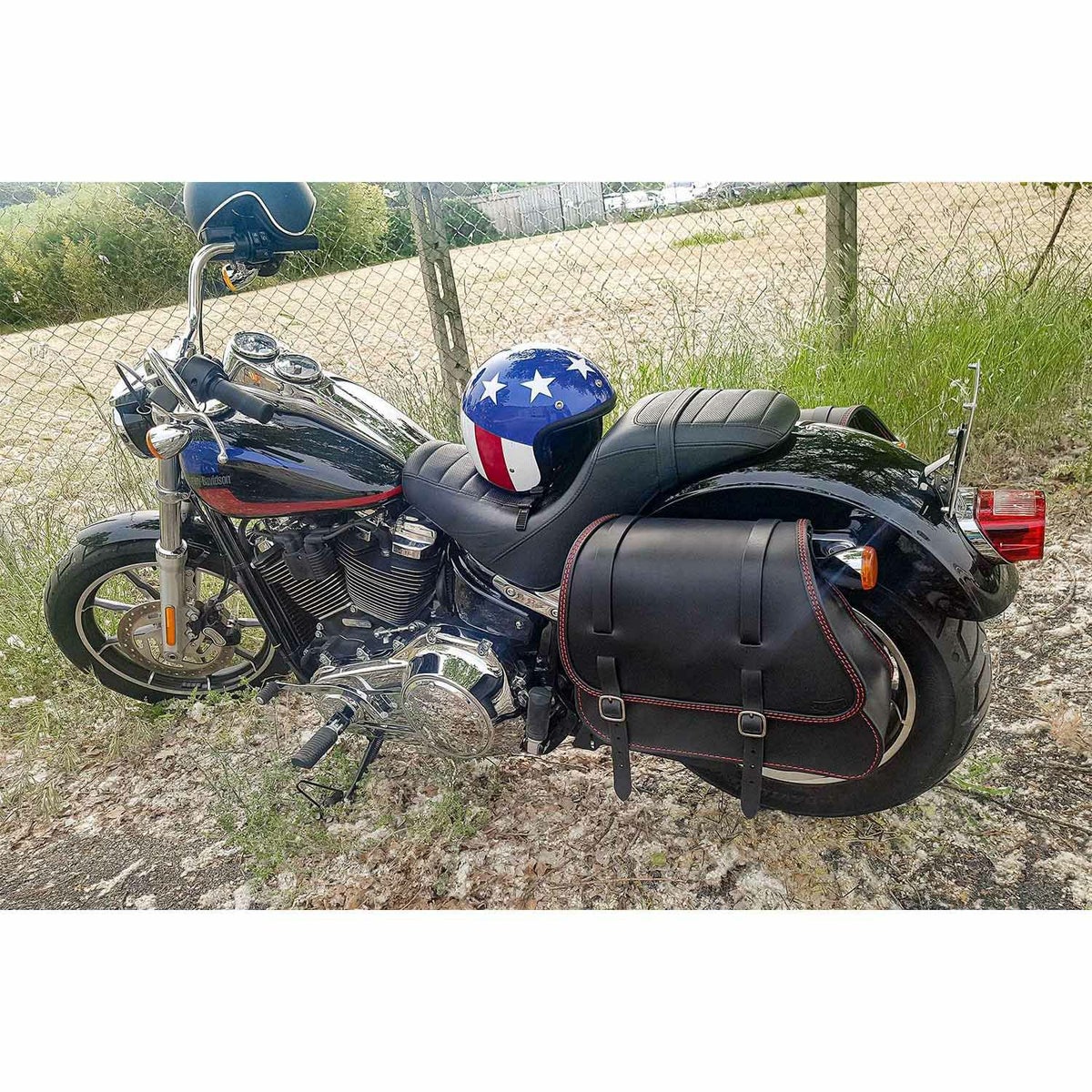 ミドル GYPSY レザーサドルバッグ 23L (ブラック)2