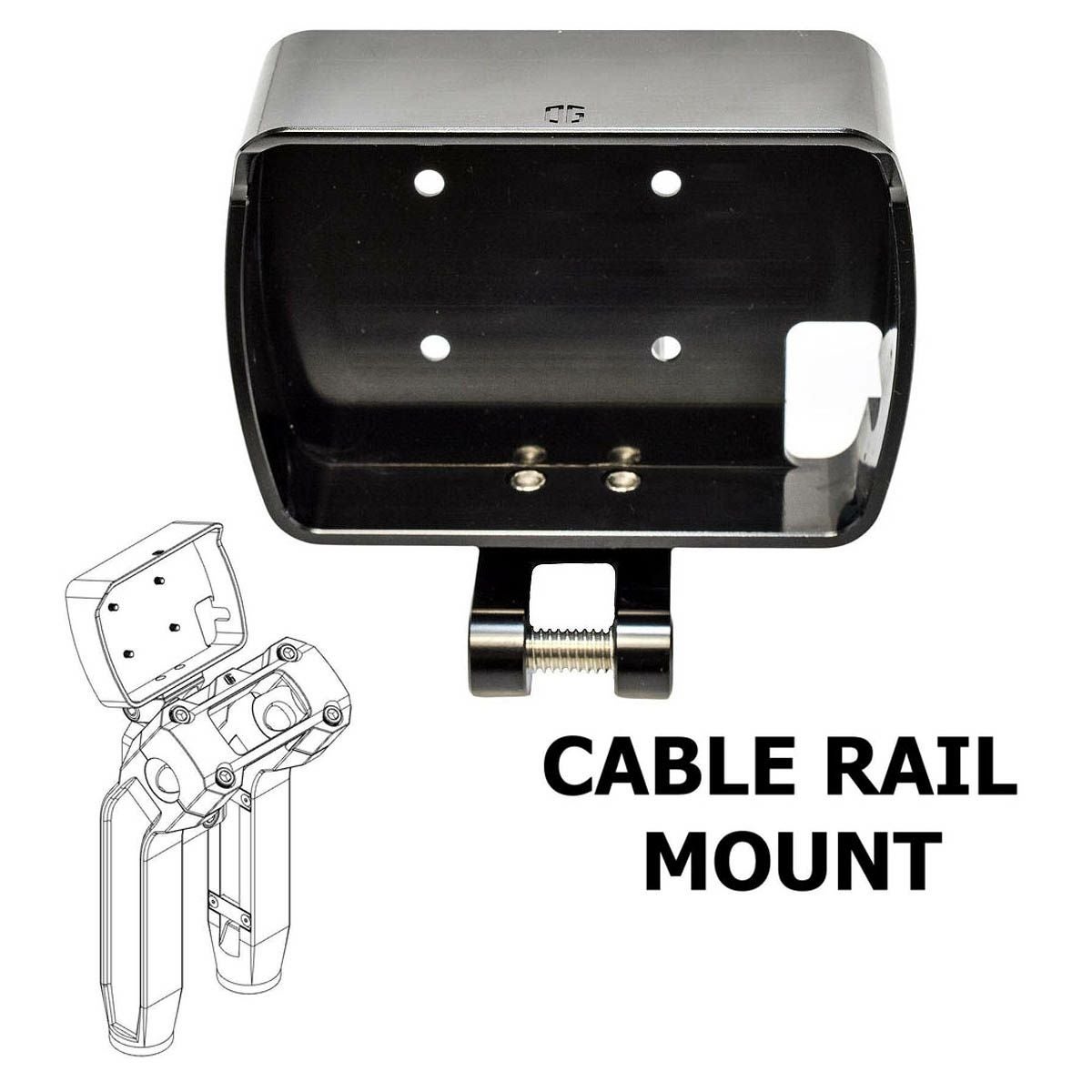 OGライザー用 パワービジョン ケーブルレールマウント ブラック OG（オリジナルガレージモト）
