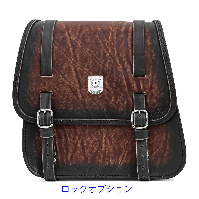 GLAM レザーサドルバッグ 22L (ディストレスト・ツートーン・ダーク)7