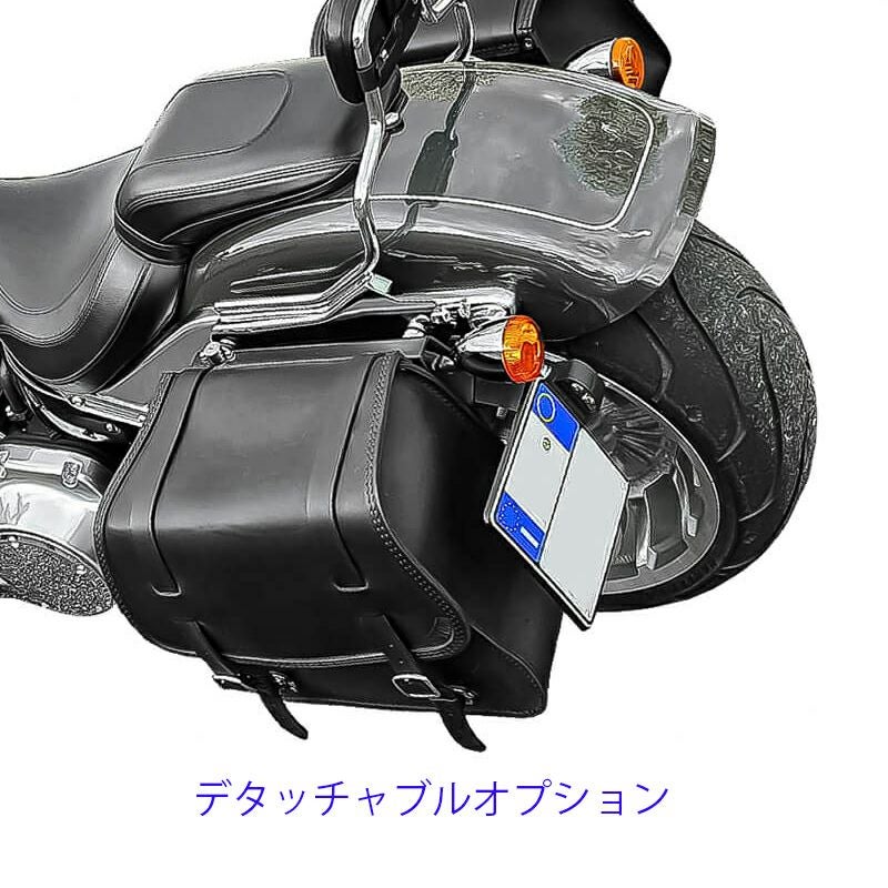 リトル GLAM レザーサドルバッグ 16.5L (ディストレスト・ツートーン・ダーク)6