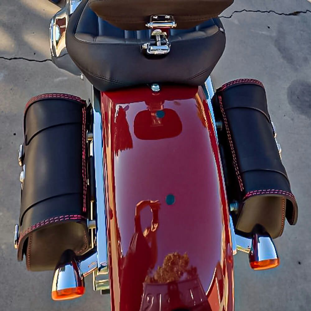 SOUL レザーサドルバッグ (ブラック)5