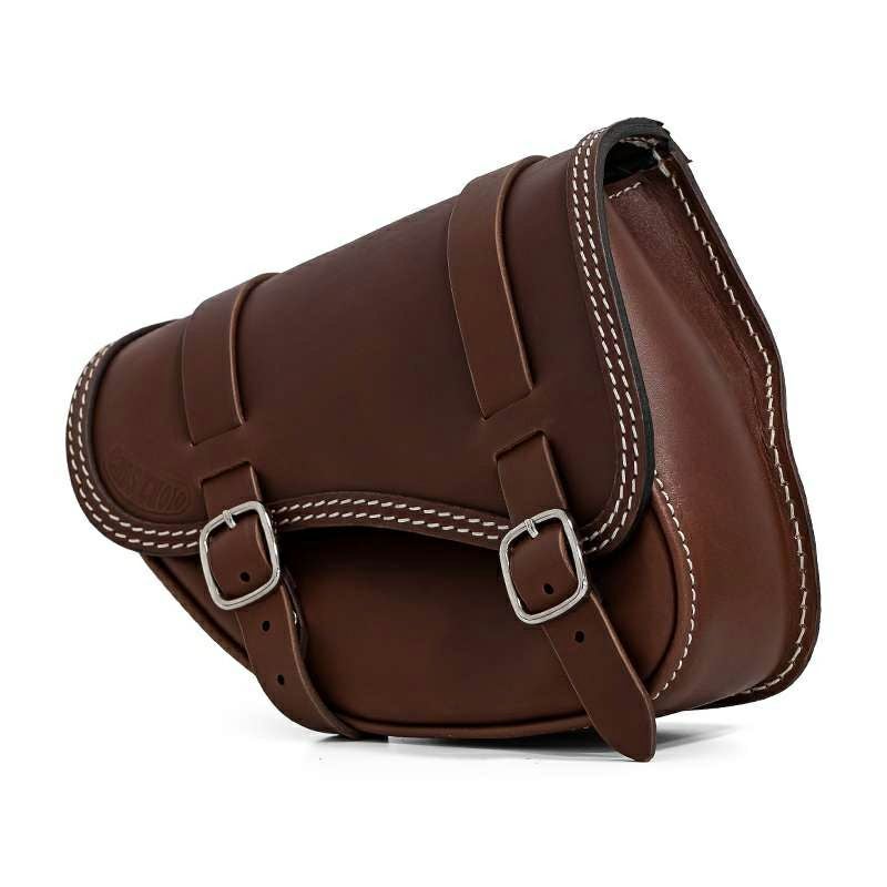 SOUL レザーサドルバッグ (ダークブラウン)1