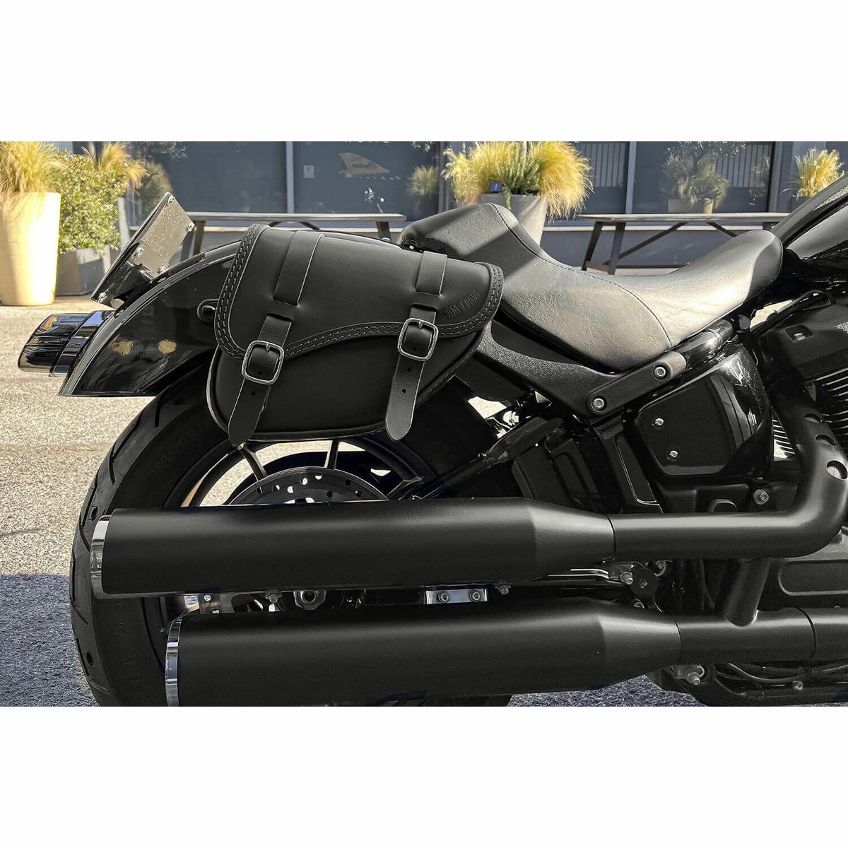 SOUL レザーサドルバッグ (ダークブラウン)9