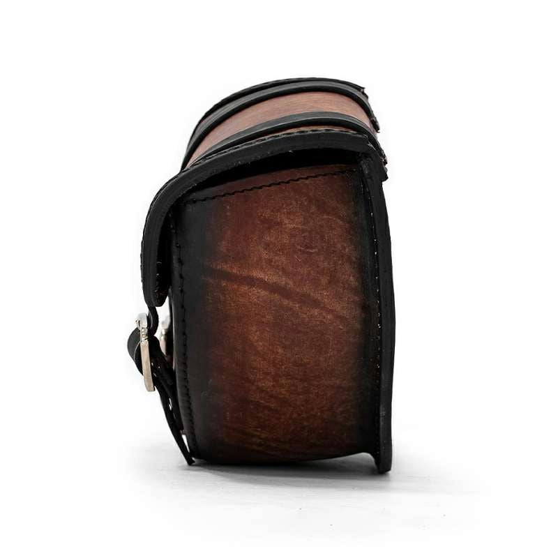 SOUL レザーサドルバッグ (ディストレスト・ツートーン・ダーク)1