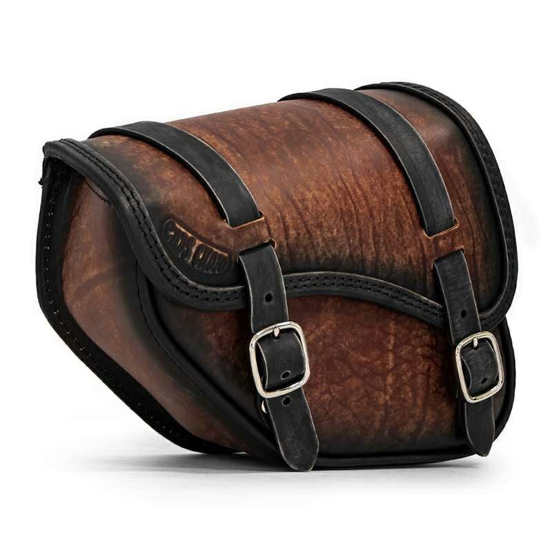 SOUL レザーサドルバッグ (ディストレスト・ツートーン・ダーク)5