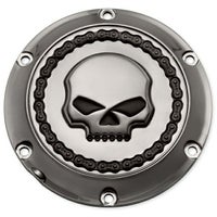 スカル＆チェーン・ダービーカバー　スモーキークローム　/スカル 　スポーツスター-01