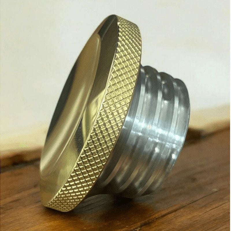 ハーレー ビレットアルミニウム JETSON ロープロファイル ガスキャップ ブラスポリッシュ Motone（モートーン） 2