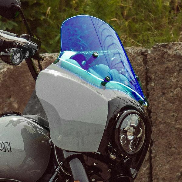 Tスポーツ フェアリング用 交換シールド 12インチ ブルー OG（オリジナルガレージモト）