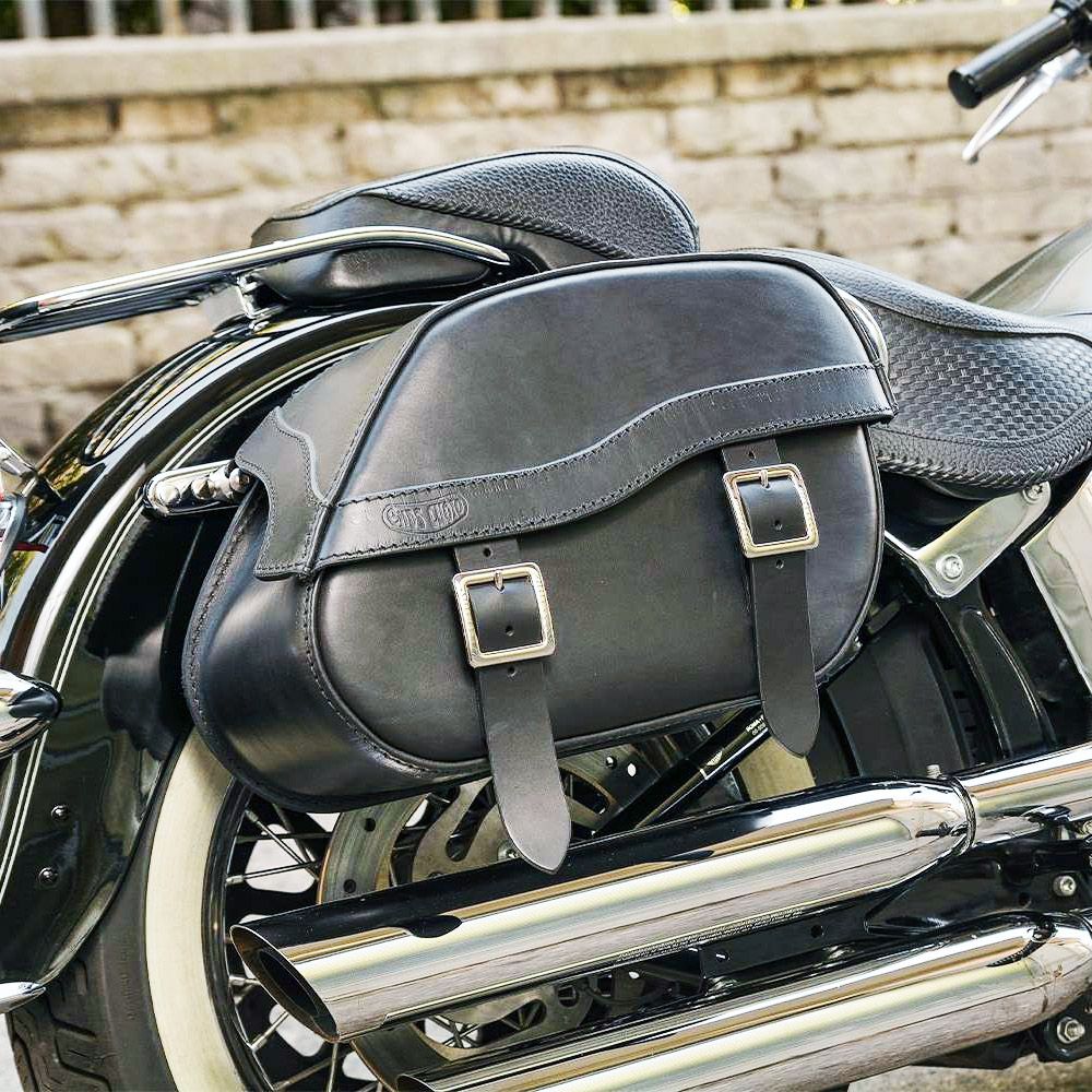 JAZZ レザーサドルバッグ 19.5L (ブラック)1