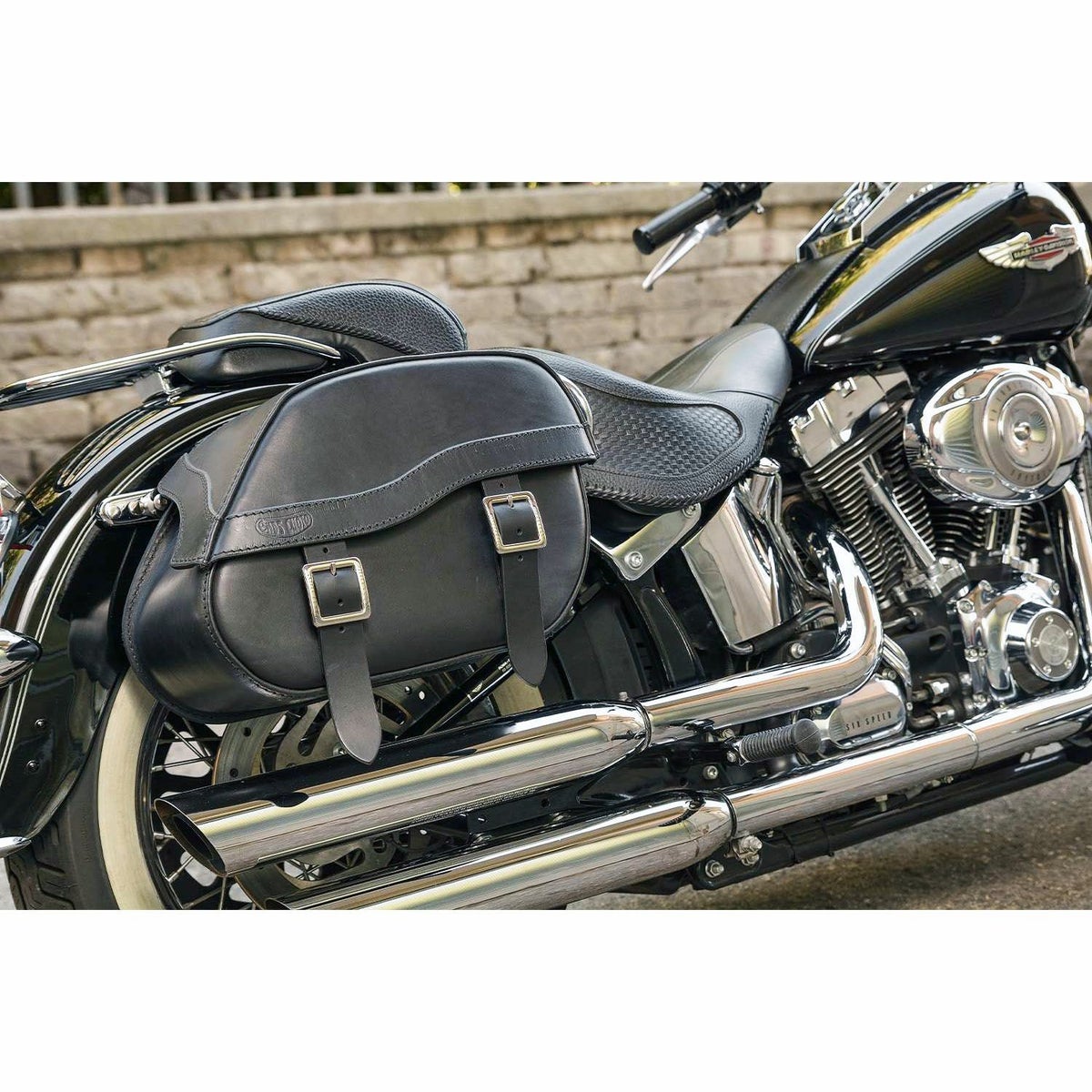 JAZZ レザーサドルバッグ 19.5L (ブラック)3