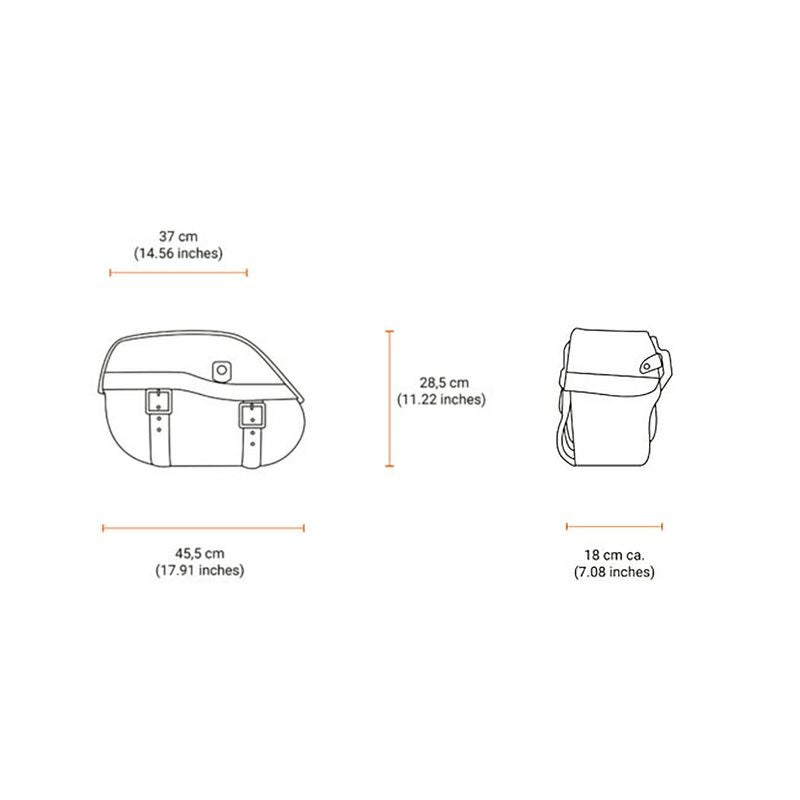 JAZZ レザーサドルバッグ 19.5L (ブラック)17