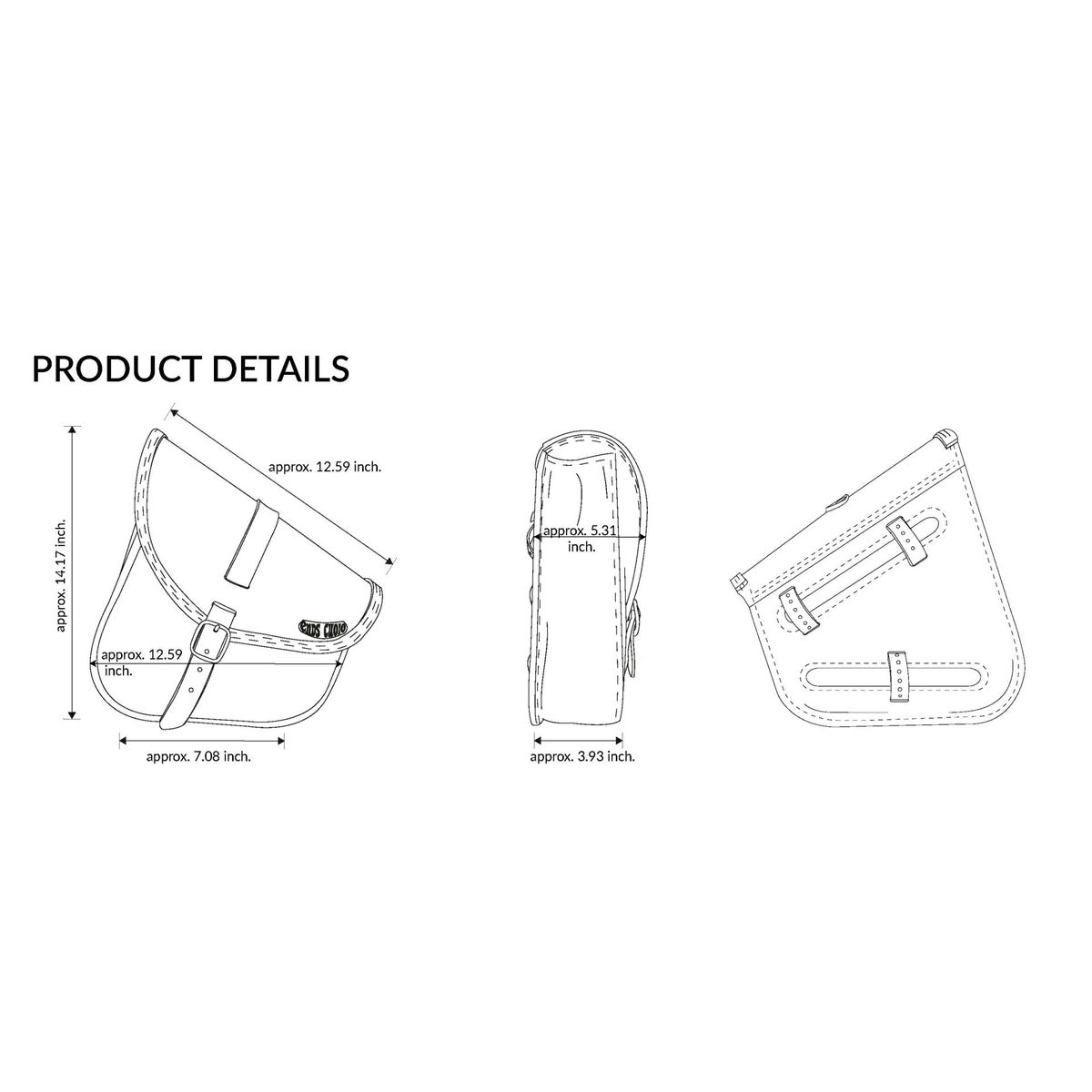 BOB レザー スイングアームバッグ 7L (ディストレスト・ツートーン・ダーク)5