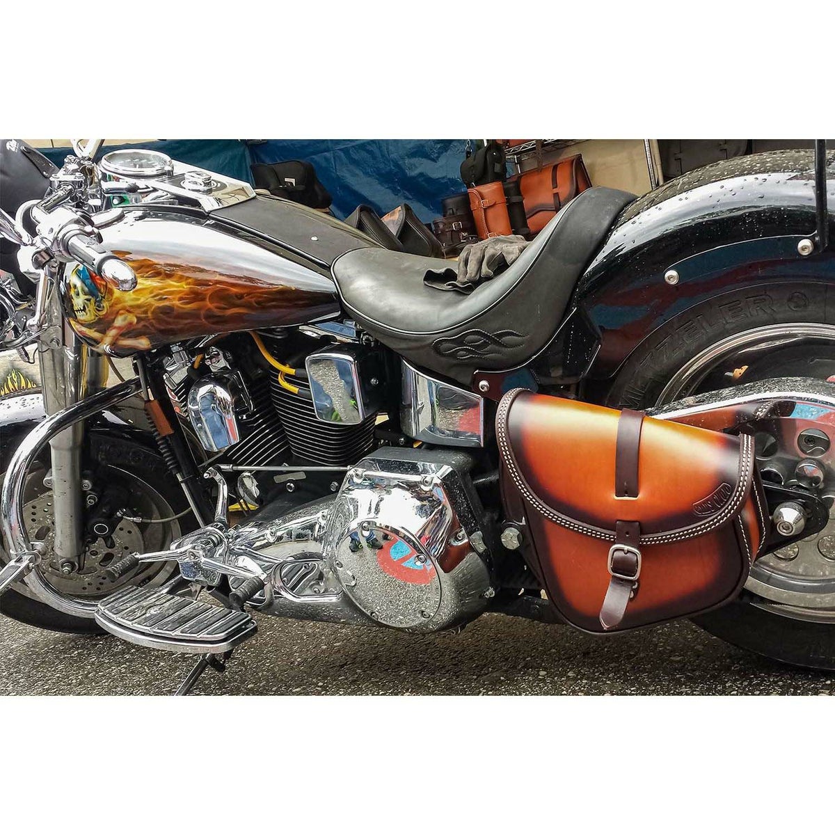 BOB レザー スイングアームバッグ 7L (ツートーン)1