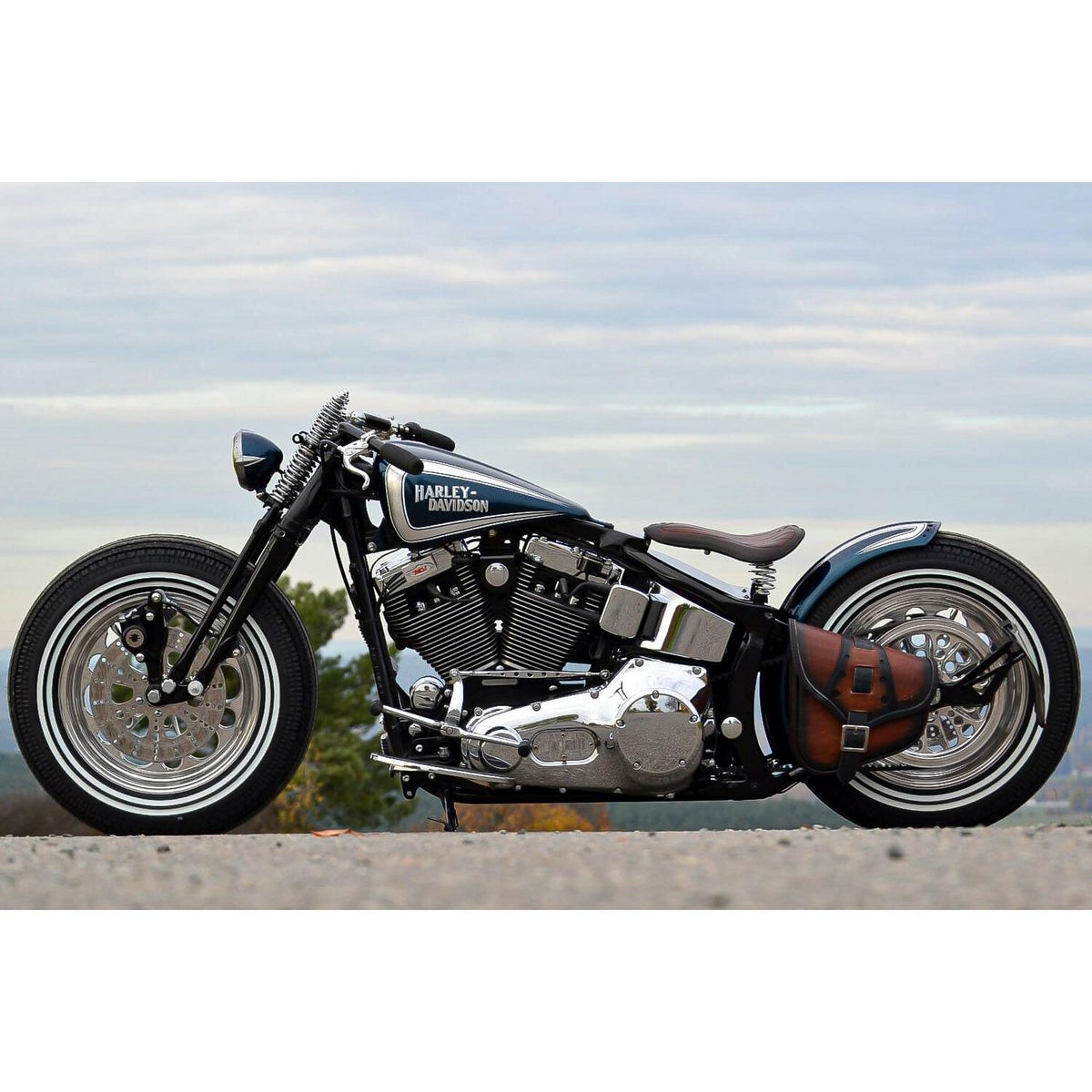 BOB Special レザー スイングアームバッグ (ディストレスト・ツートーン・ダーク)2