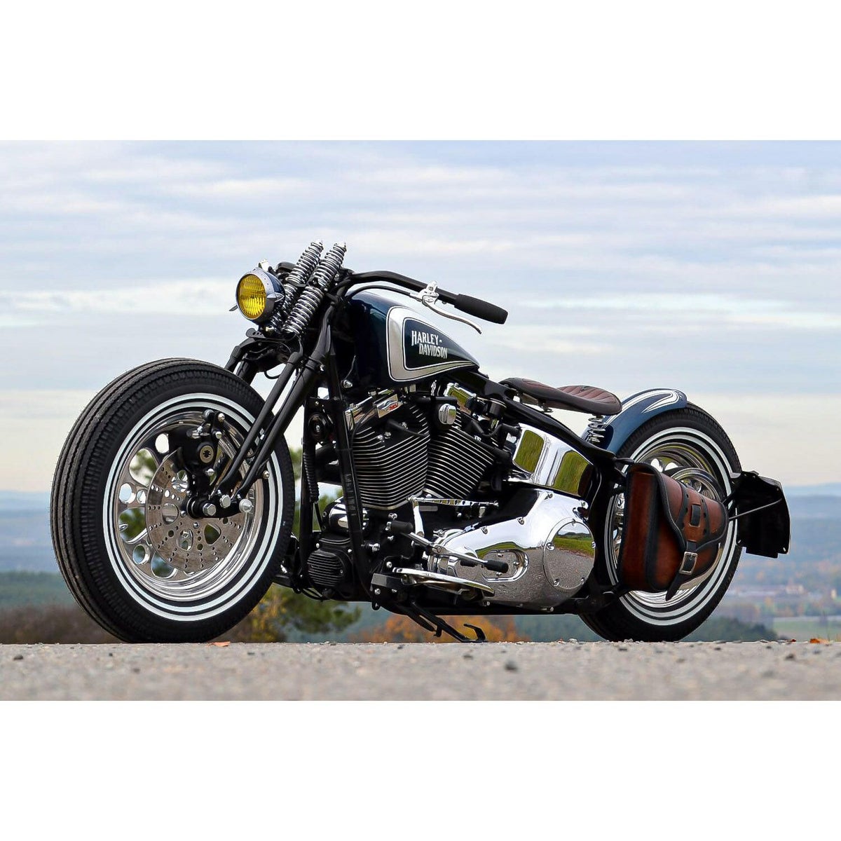 BOB Special レザー スイングアームバッグ (ディストレスト・ツートーン・ダーク)3