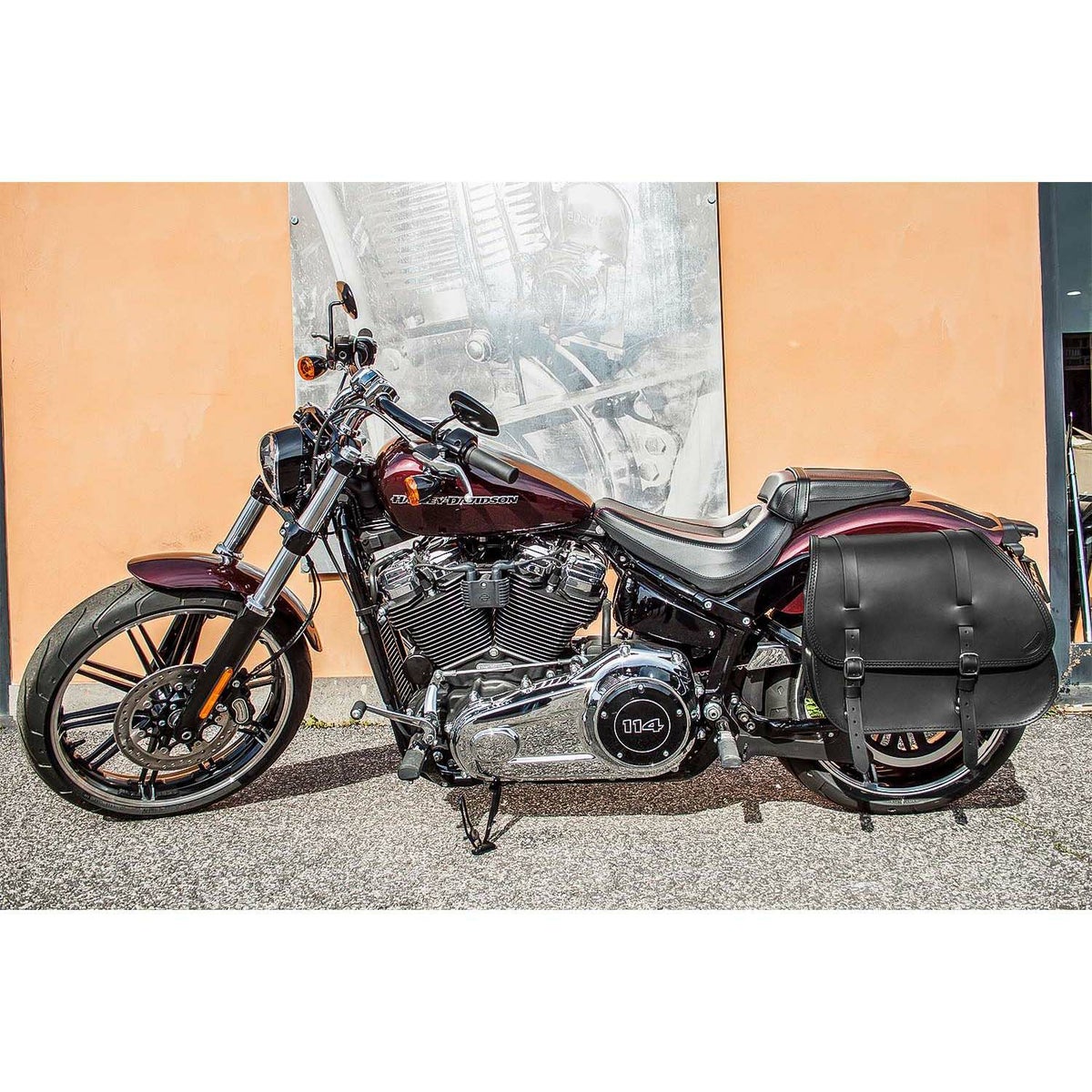 Country レザーサドルバッグ (ブラック)4