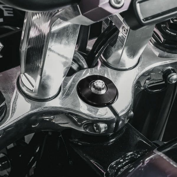 M8 ソフテイル ビレット フォークステムキャップ ブラック OG（オリジナルガレージモト）