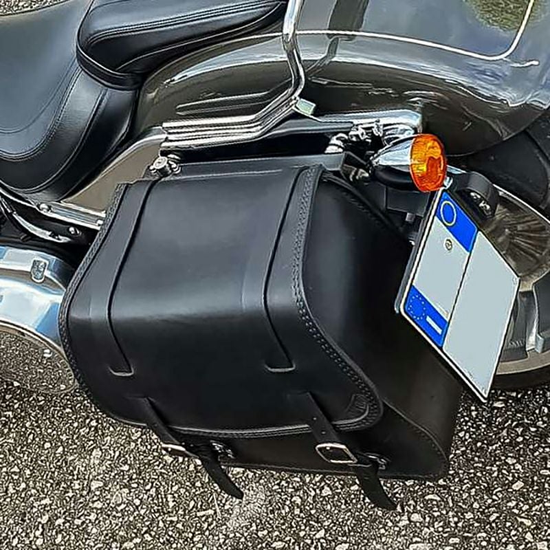 リトル GLAM レザーサドルバッグ 左用 (ブラック)