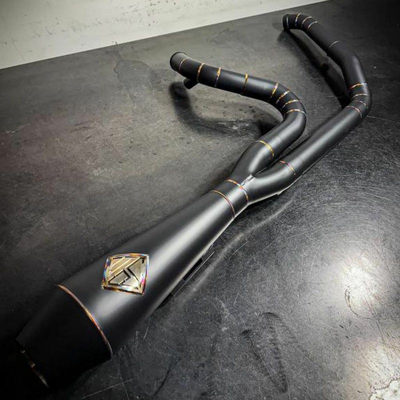 ローライダーST、スポーツグライド ワークスエディション ビッグボア フルエキゾーストマフラー (ブラック オニキス) SP Concepts 