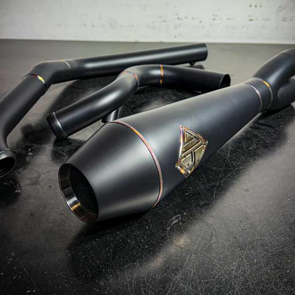  M8 ソフテイル Lane Splitter フルエキゾーストマフラー (ブラック オニキス) SP Concepts 