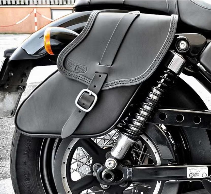 セール】エンズクオイオ Swing 本革サドルバッグ 4.8L 右用 (ブラック