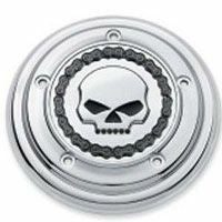 スカル＆チェーンコレクション・エアクリーナートリム（エボ1340、Twin Cam用）　/スカル-01