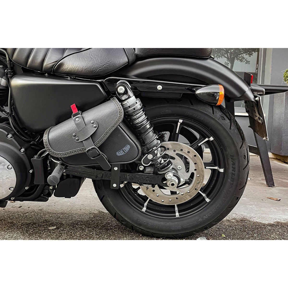 Rev Mambo レザーサドルバッグ 4L 左用 (型押しレザー)2