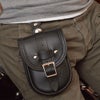 Slim Smart レザー タンクバッグ (ディストレスト・ツートーン・ダーク) TCソフテイル6