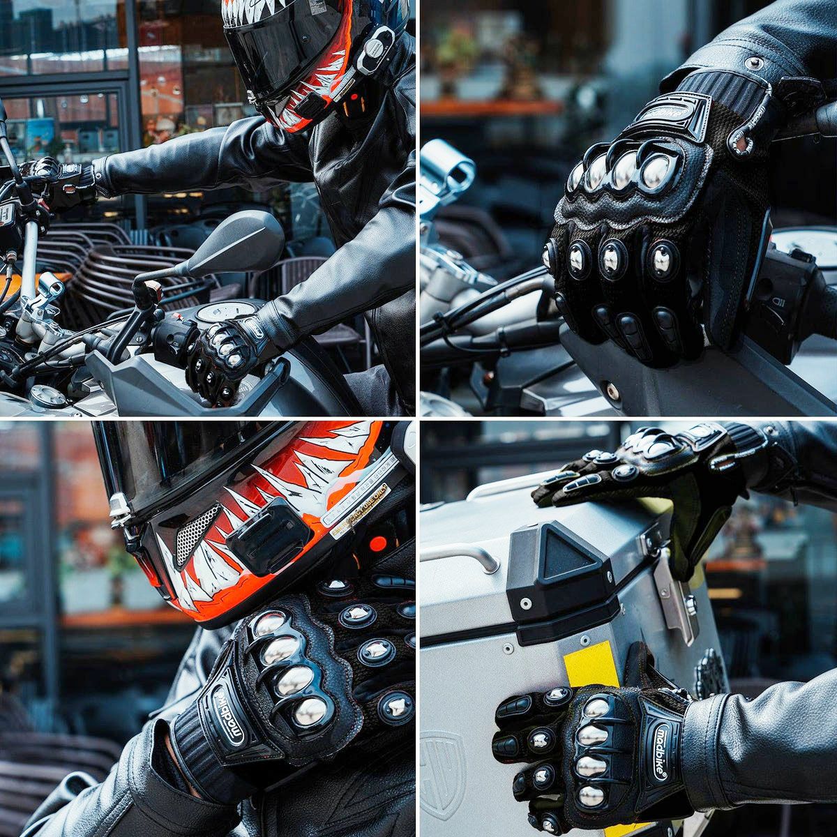 パワースポーツ レーシンググローブ 10Cモデル ブルー ILM モーターサイクル 6
