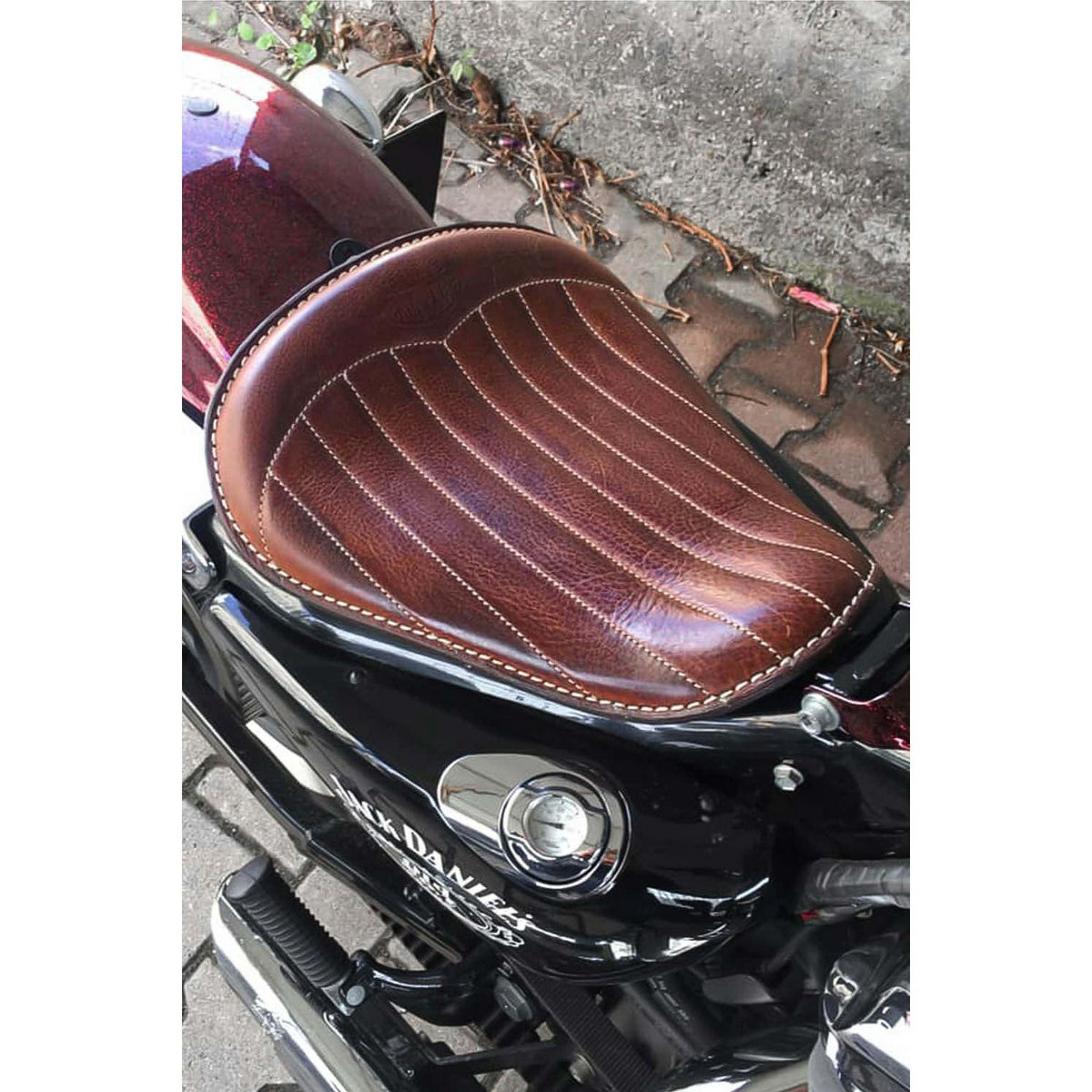 Solo Low Trapuntata レザーシート (ダークブラウン)1