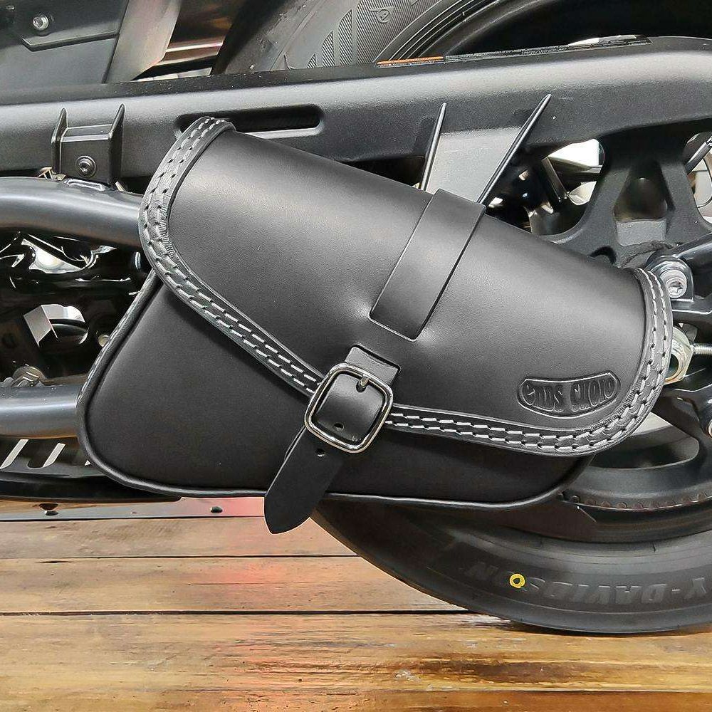 Fusion レザーサドルバッグ 3.5L (リンクルレザー)6