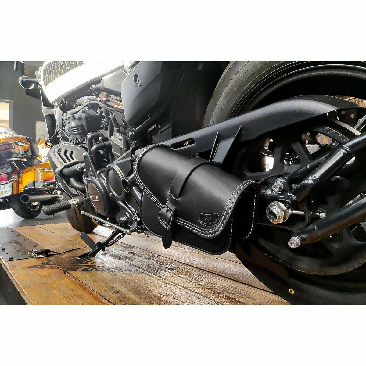 Fusion レザーサドルバッグ 3.5L (リンクルレザー)7