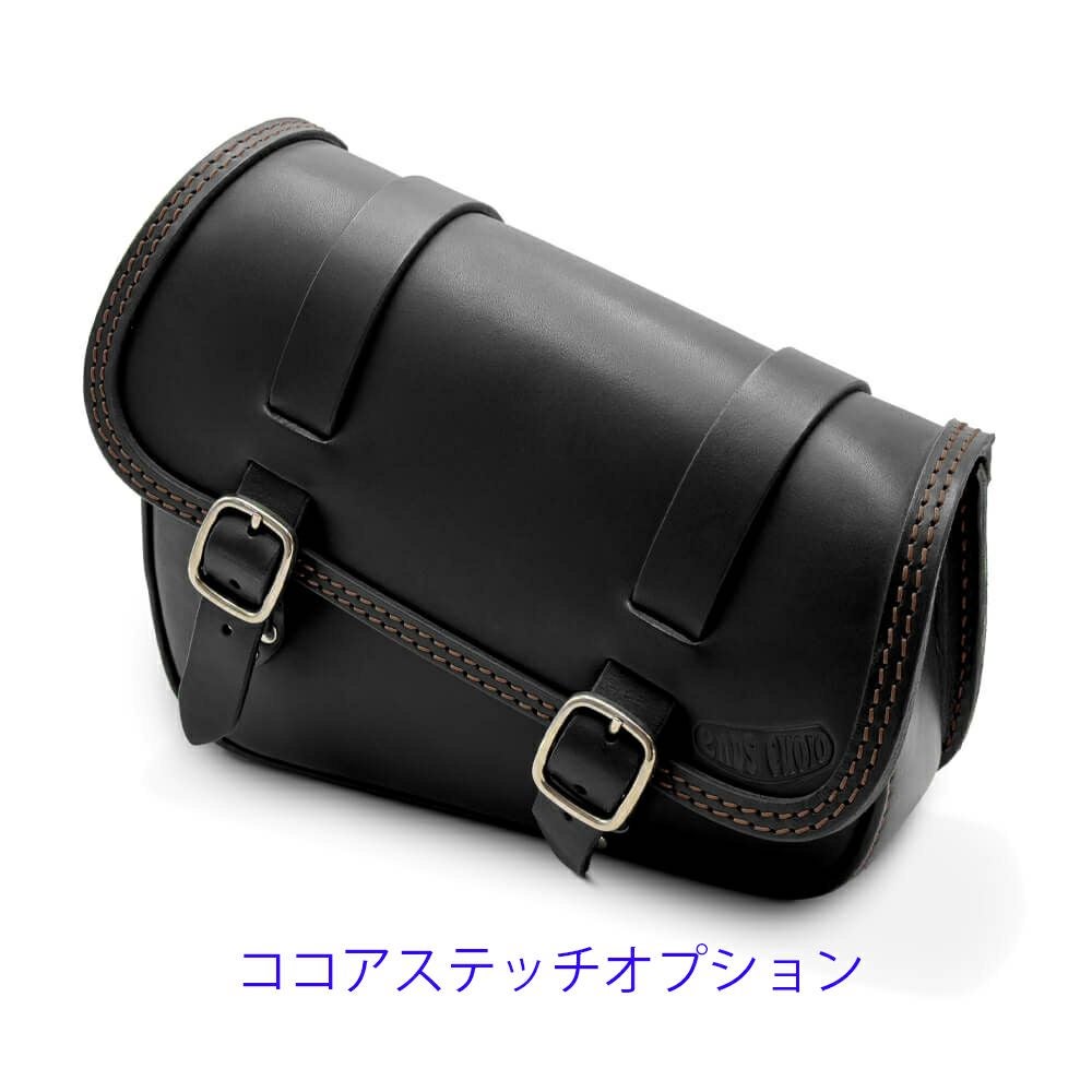 エンズクオイオ DUB レザーサドルバッグ 7L (ブラック)14