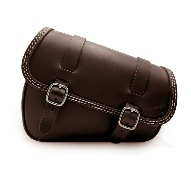DUB レザーサドルバッグ 7L (ダークブラウン)