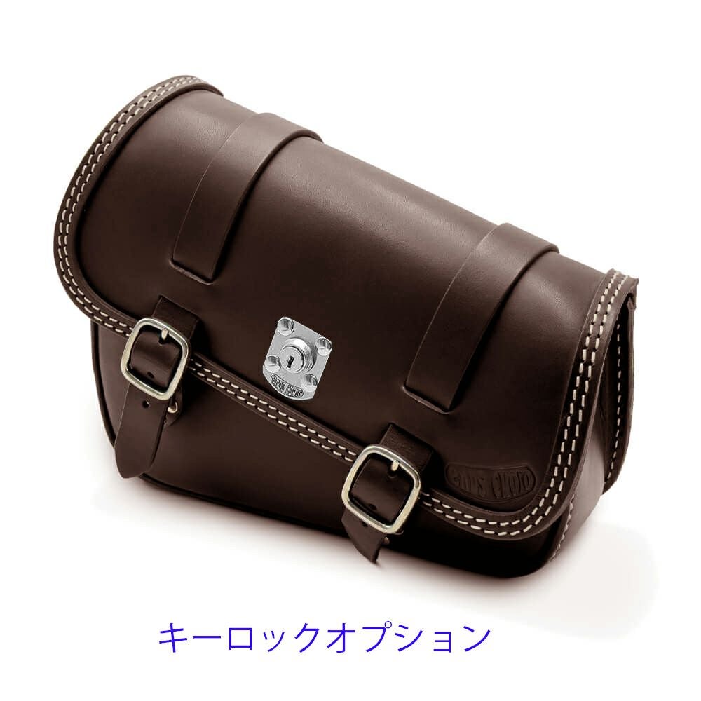 DUB レザーサドルバッグ 7L (ダークブラウン)3