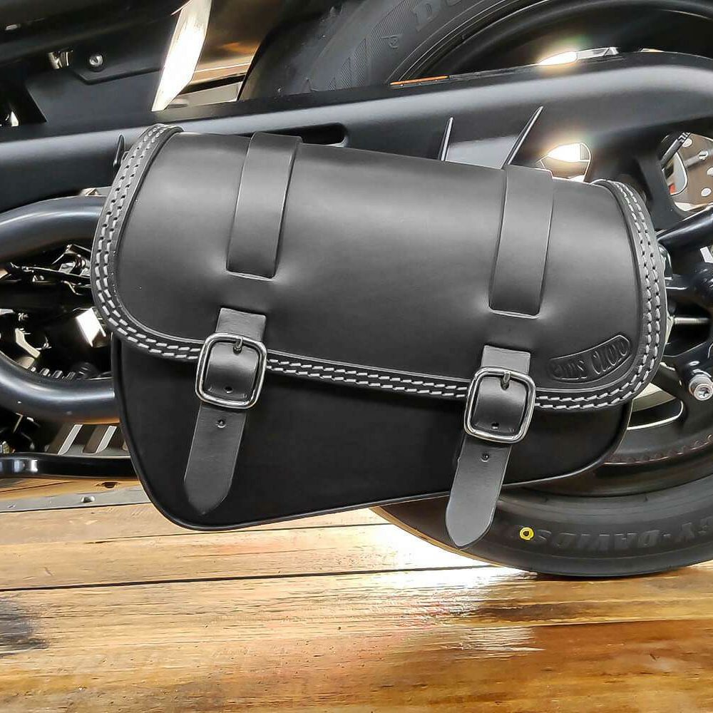 DUB レザーサドルバッグ 7L (ダークブラウン)4