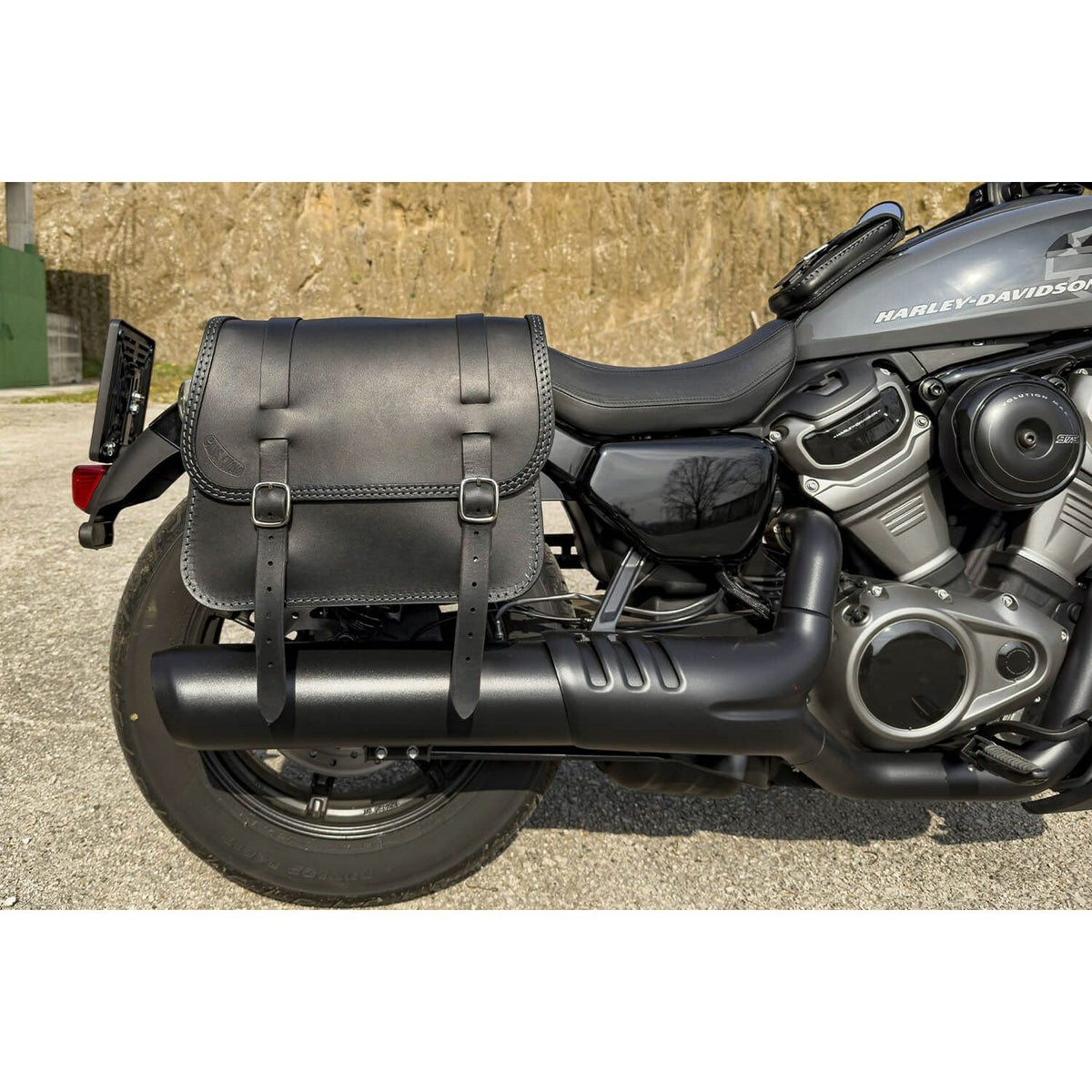 Rap レザーサドルバッグ (ブラック)1