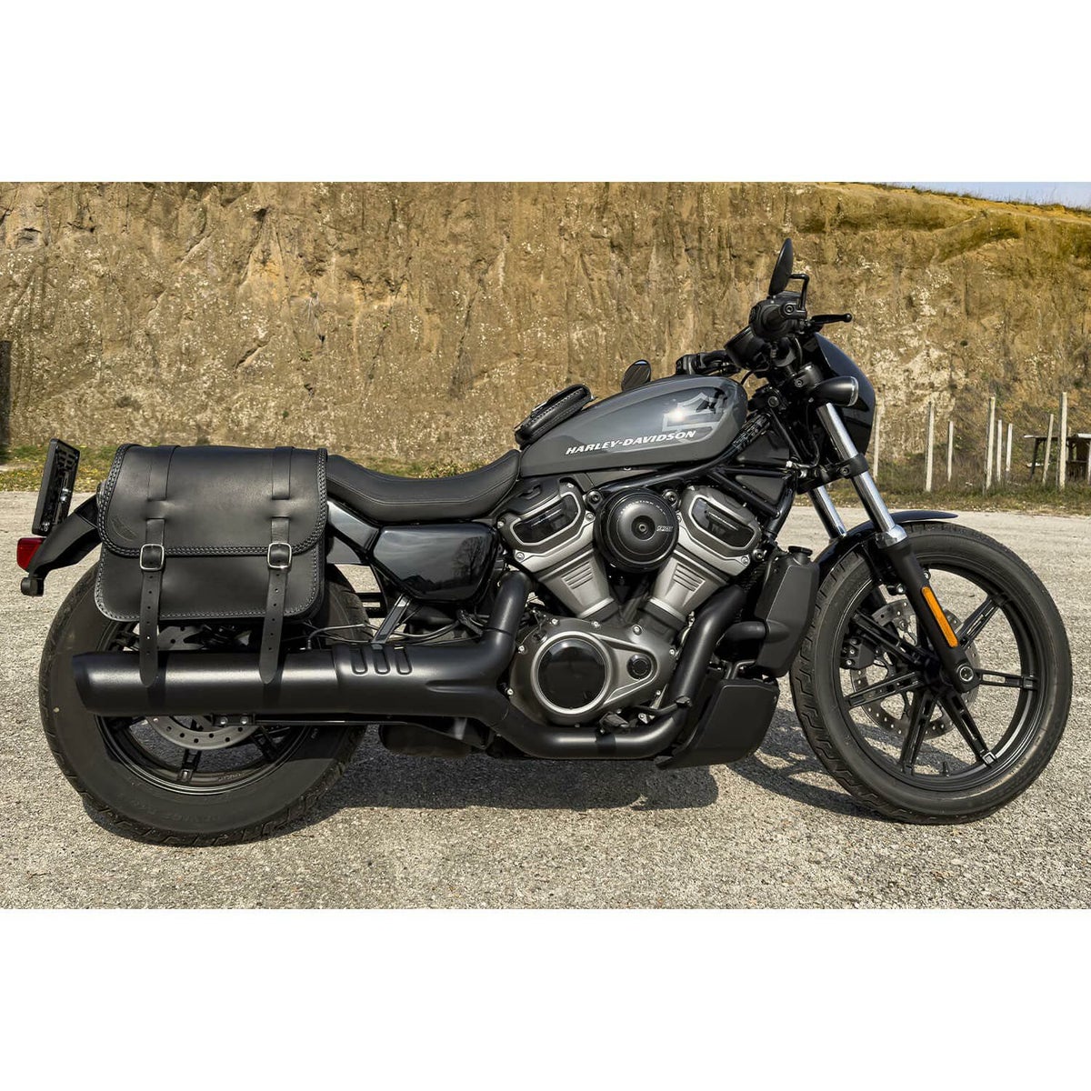 Rap レザーサドルバッグ (ブラック)2