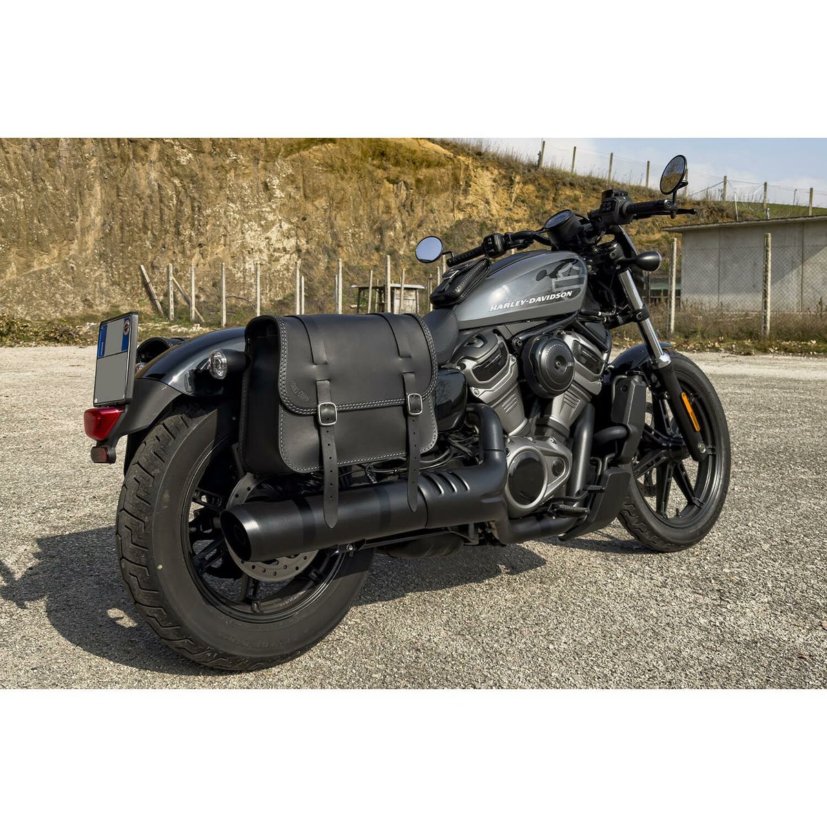 Rap レザーサドルバッグ (ブラック)3