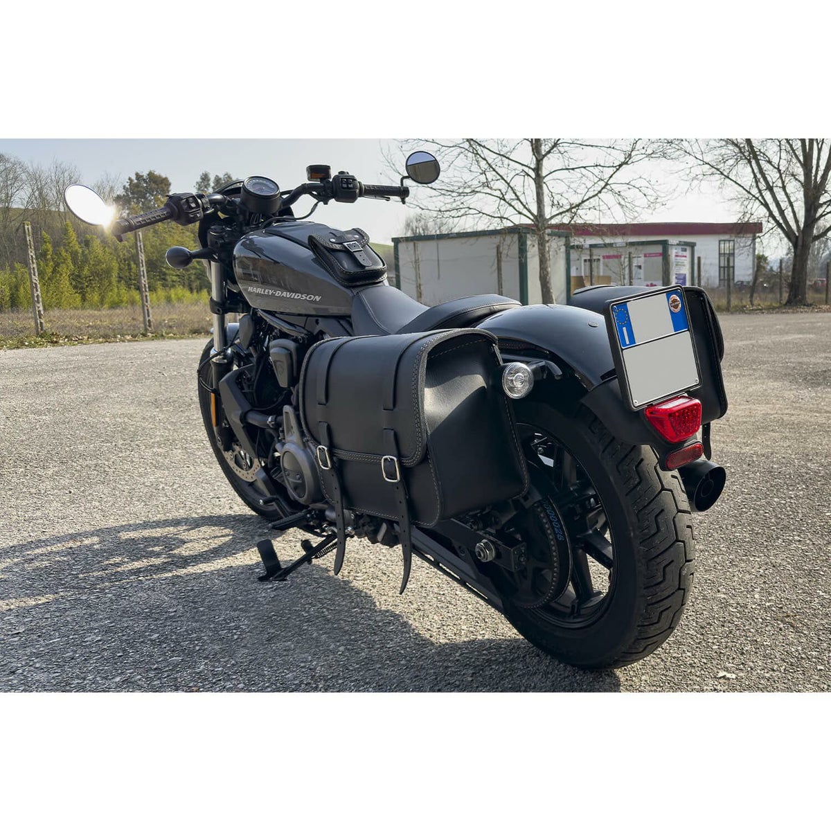 Rap レザーサドルバッグ (ブラック)4