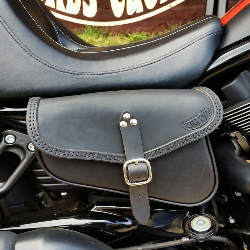 V-Bag レザーサドルバッグ (ブラック)