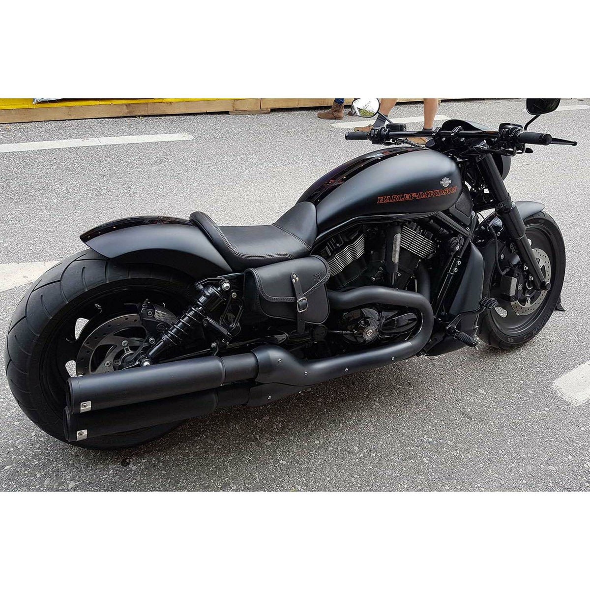 V-Bag レザーサドルバッグ (ブラック)3