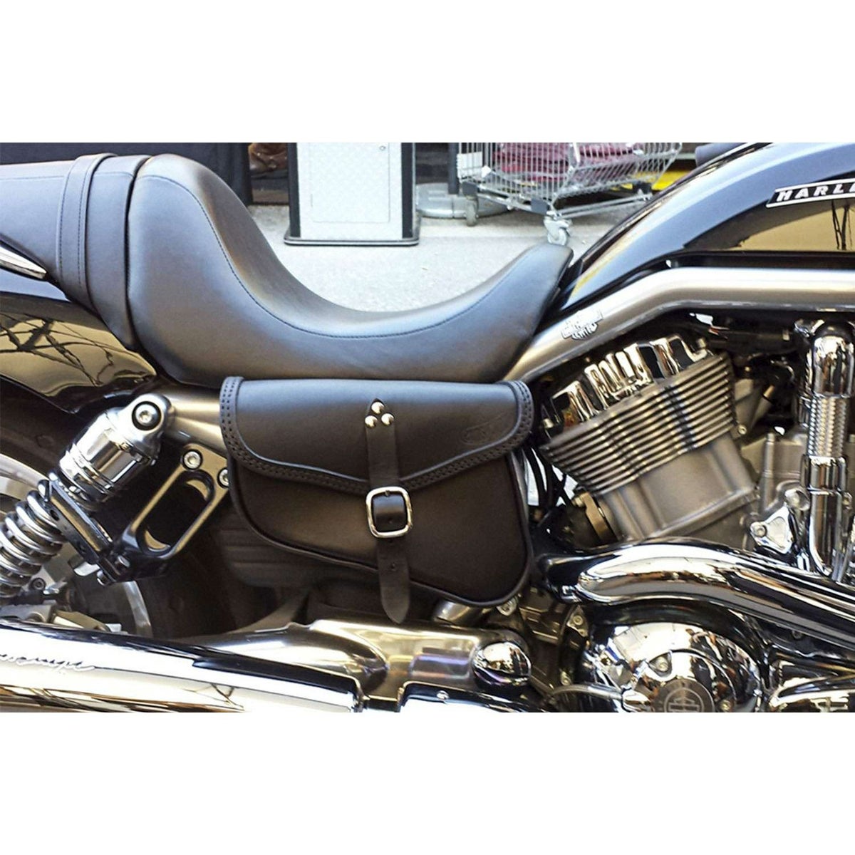 V-Bag レザーサドルバッグ (ブラック)4