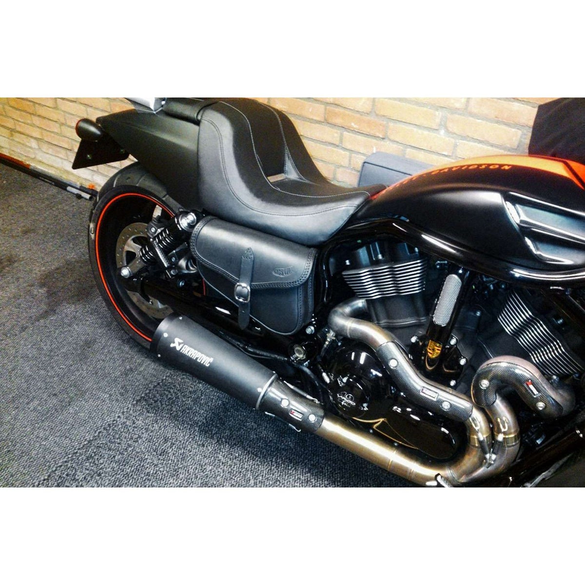 V-Bag レザーサドルバッグ (ブラック)5