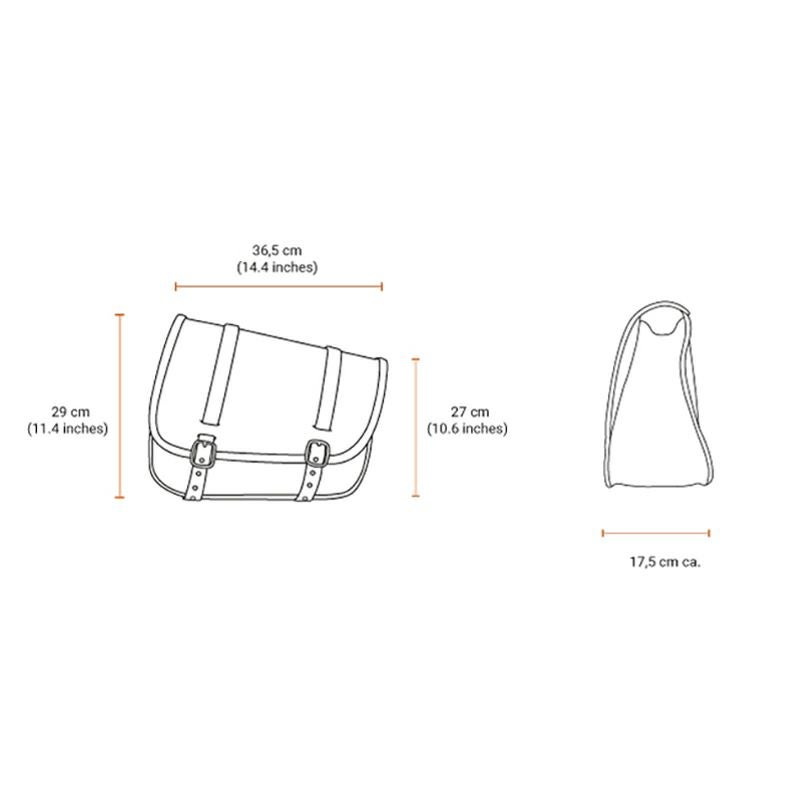 TT Street レザーサドルバッグ 14L14