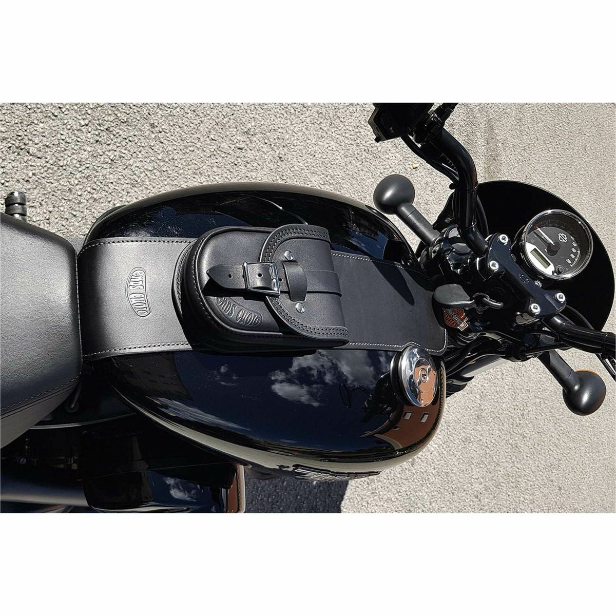 Smart レザータンクバッグ (ブラック) ストリート3