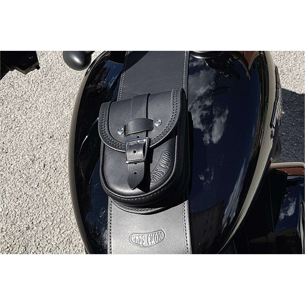 Smart レザータンクバッグ (ブラック) ストリート4