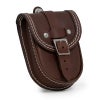 Smart レザータンクバッグ (ダークブラウン) ストリート1